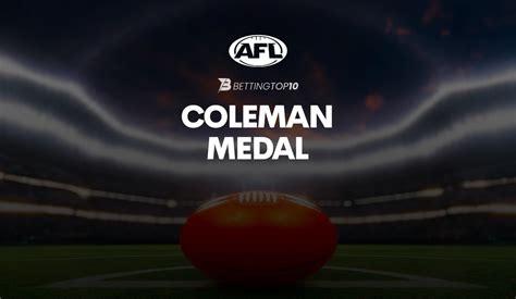coleman medal odds|AFL Coleman Medal 2022 Winner Betting Odds .